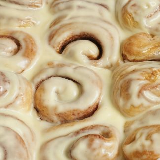 glazed cinnamon rolls.