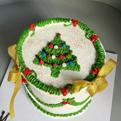 ‘christmas tree’ 4” celebration cake. - Image 3