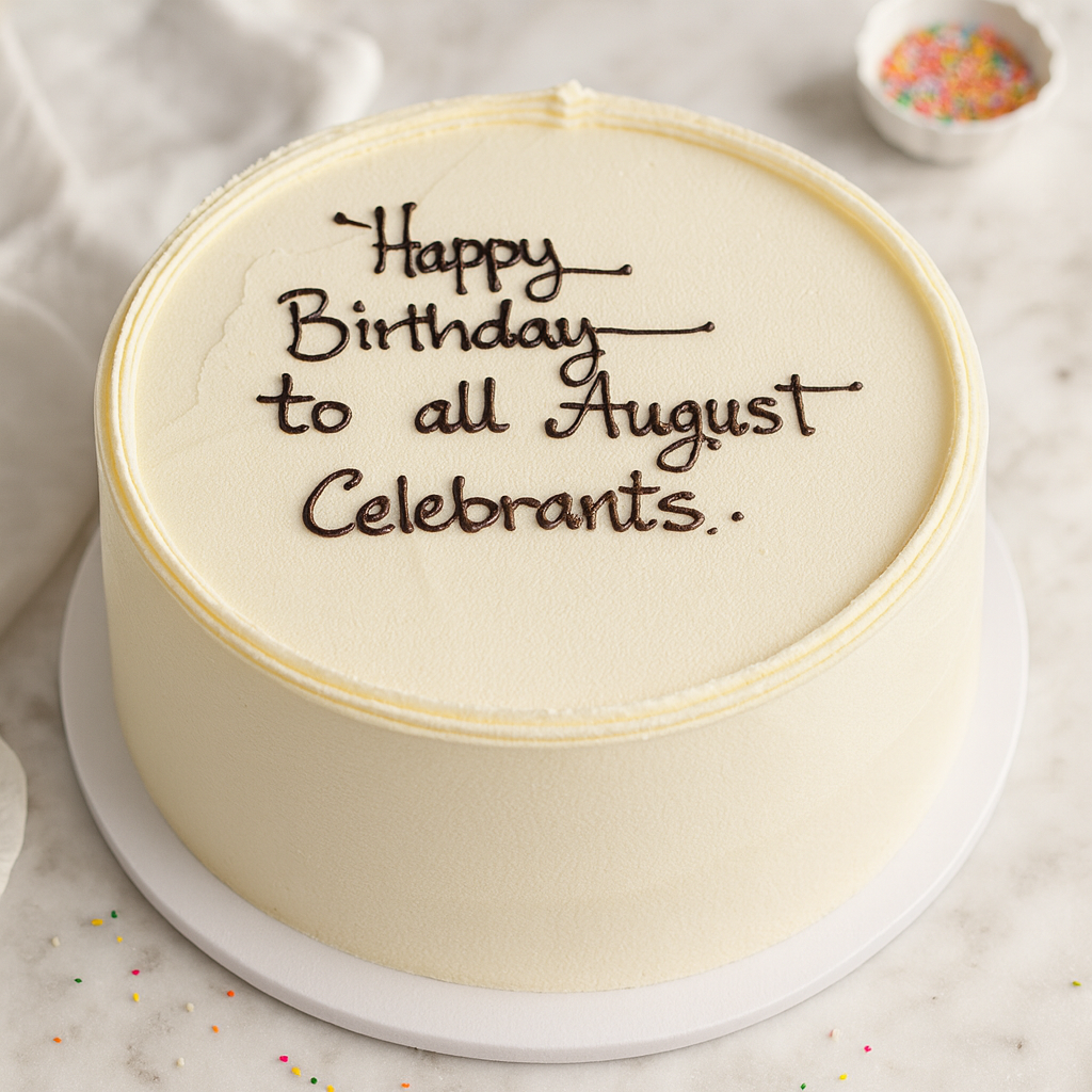 large round celebration sheet cake
