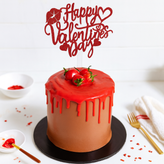 berry cluster valentine cake