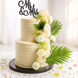 luxe wedding reception cake