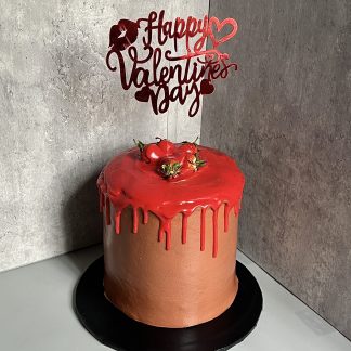 berry cluster valentine cake