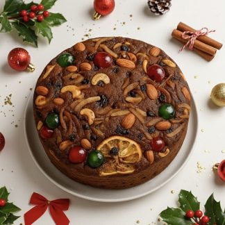 luxe christmas fruitcake