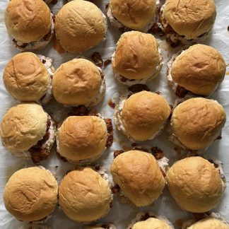 tray of chicken sandwiches